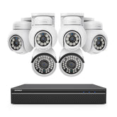 8 Channel 4K PoE Security Camera System for Home & Business, 8MP Bullet & Pan-Tilt Turret IP Cameras, AI Human/Vehicle Detection, Two-Way Audio